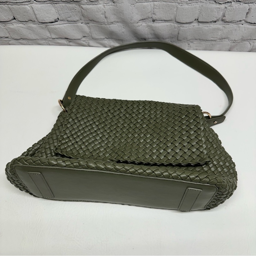Anthropologie Melie Bianco Natalia Medium Vegan Leather Bag in Olive - Picture 12 of 12